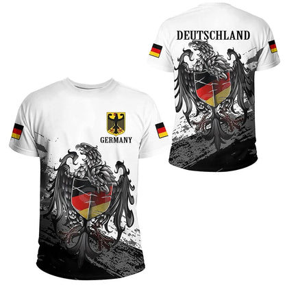 Fashionable and Lnteresting Germany Pictures For Men's T-Shirts Trend Digital Printing Casual Round Neck Short Sleeved