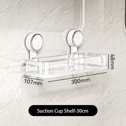 Saugnapf Badezimmer Dusche Gel Lagerung Rack Ohne Stanzen Waschbecken Rack Waschraum Wand-montiert Kosmetik Lagerung Rack