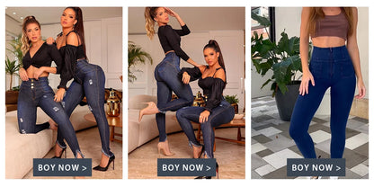 Stretch Skinny Denim Women's Jeans Mid Waist Pants Blue Elastic Slim Pencil Trousers Female Fashion Office Trendy Pants Y2K