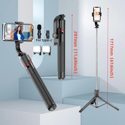 FGCLSY Selfie Stick Tripod Extendable Wireless Bluetooth Remote Portable Smartphone Tripod Stand Mount For iOS Android Phone