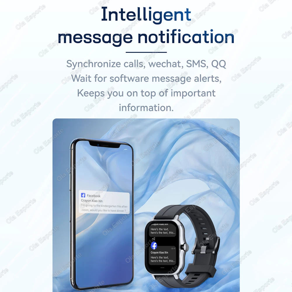 Outdoor Sports Smart Watch Wireless Calling Information Reminder Wallpaper Change Men's and Women's Waterproof Smartwatch 2025.