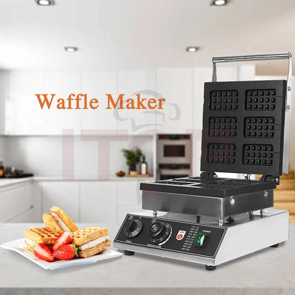 ITOP Commercial Electric Waffle Machine Sandwich Plum Crisp Donut Maker Food Shaper French Waffle Maker Non-stick Coating.