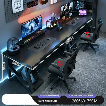 Moderne Doppel-Computertische für Zuhause, Desktop, E-Sport, Gaming-Tisch, Schlafzimmer, einfacher Schreibtisch, Studenten-Studientische, Büromöbel