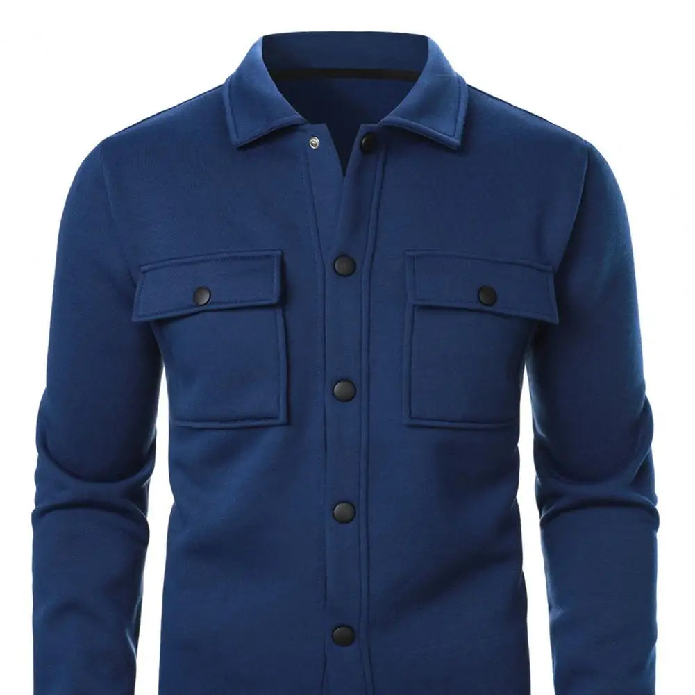 Men Two-piece Suit Set Winter Thick Warm Casual Suit Outfit Long Sleeve Coat Long Trousers Set Fashion Men's Activewear Outwear.