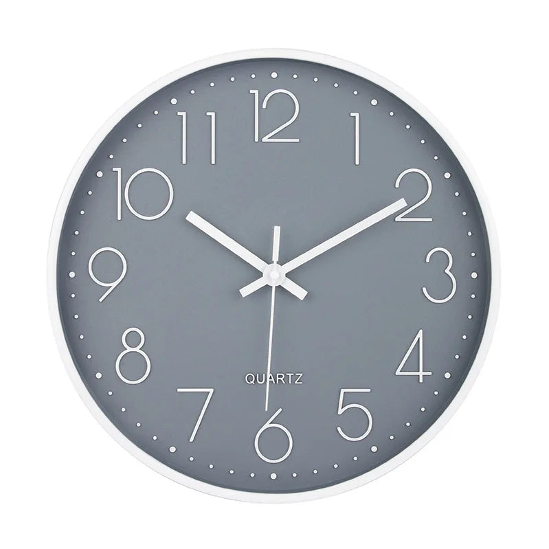 [12 Zoll 30 cm] Modische, leise, nicht tickende Wanduhr, kreative dreidimensionale Wanduhr mit digitaler Skala für Wohnzimmer und Schlafzimmer