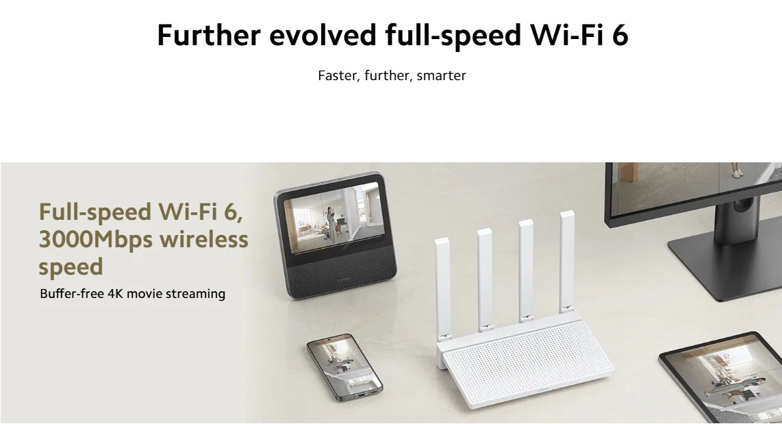 Xiaomi Router AX3000T 2.4G 5G Mesh Technology WiFi 6 Efficient Wall Penetration Children Online Protection WiFi Router Repeater.