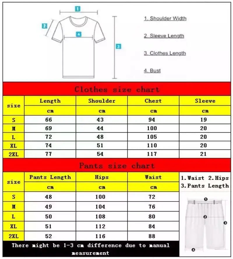 CCM New Men's Tracksuits summer men's sets fitness wear short-sleeved T-shirts+trousers set cotton brand Men's clothing.