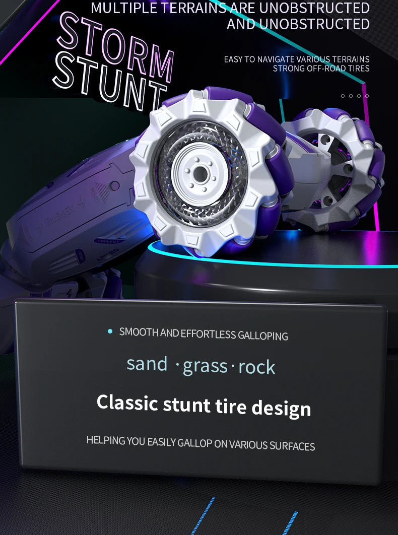 Teeggi S922 2.4G RC Stunt Car 4WD Double Remote Control 360° Degree Rotation RC Off Road Climbing Kids Rc Drift Car Toy for Gift