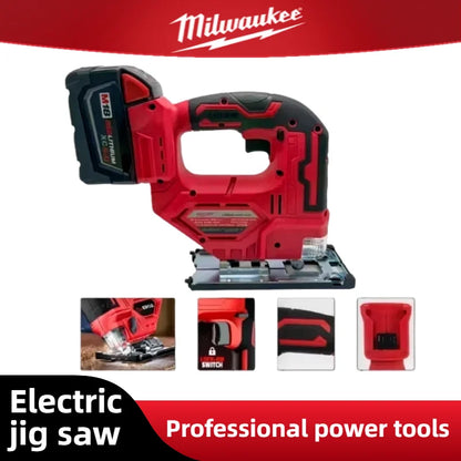 Milwaukee 3000 U/min bürstenlose Kurvensäge, kabellose elektrische Stichsäge, tragbares, multifunktionales, verstellbares Elektrowerkzeug für die Holzbearbeitung