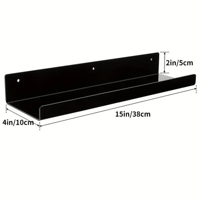 KUUJOJO Acryl-Bücherregal, Acryl-Regale zur Wandaufbewahrung, Nagellack-Organizer, Wand, Ausstellungsregal-Organizer für Badezimmer, Livi