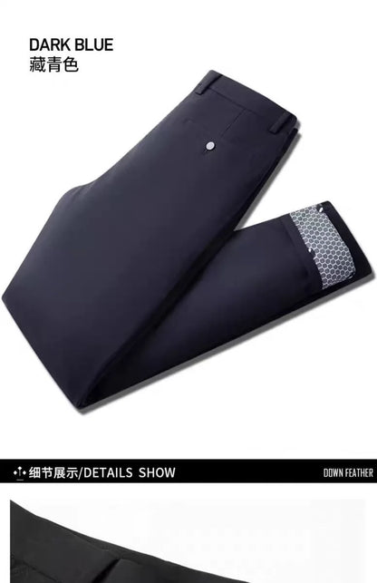 Men's Winter 90% Goose Down Pants with Knee Protection Graphene Thermal Casual Down Trousers Man pantalones hombre PT-599.