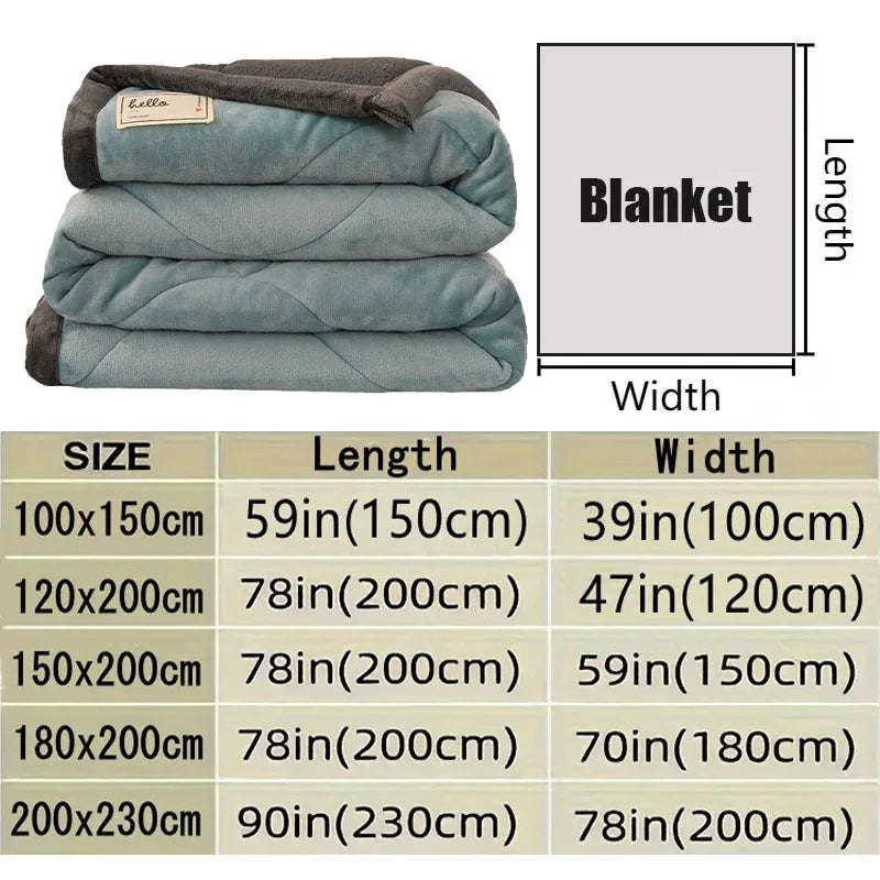 Milk Fleece Autumn Winter Warm Weighted Blankets for Beds European Thickened Beibei Velvet Throw Blanket Warmth Quilt Comforter.