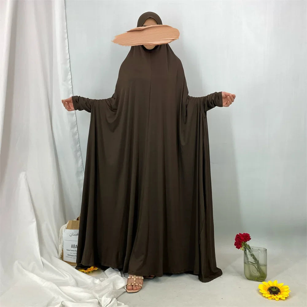 Middle East Muslim Fashionable Hooded Dress Dubai Arab Elegant Robe Elegant Long Shirt for Women with Hood from Mainland China.