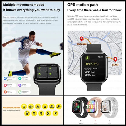 2025 New Original For Apple Watch Series 10 Women SmartWatch GPS Track Bluetooth Call NFC IP68 Waterproof Compass Men SmartWatch.