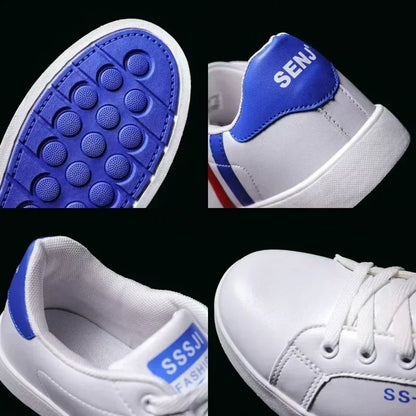 High Quality Men Sneakers Leather Outdoor Casual Shoes Lace-up Hot Sale Mens Vulcanized Shoes Trendy Men Shoes New Tenis Hombres.