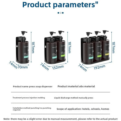 Keine Bohren an der Wand – automatischer Seifenspender, Shampoo- und Duschgel-Spender-Set, Händedesinfektionsbox-Design für die Organisation im Badezimmer