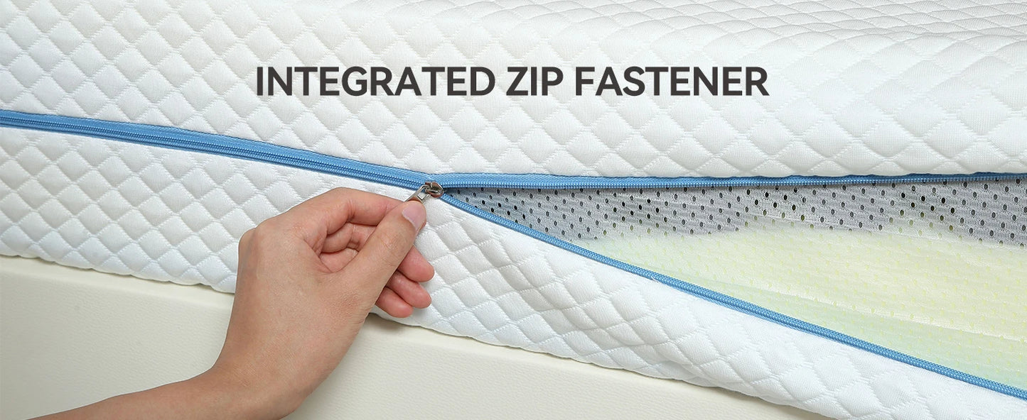 Tribesigns-Matratze, Kalschaummatratze, 120 x 200 cm, mittelfeste 7-Zonen-H3-Matratze mit atmungsaktivem, waschbarem Bezug, 20 cm hoch,