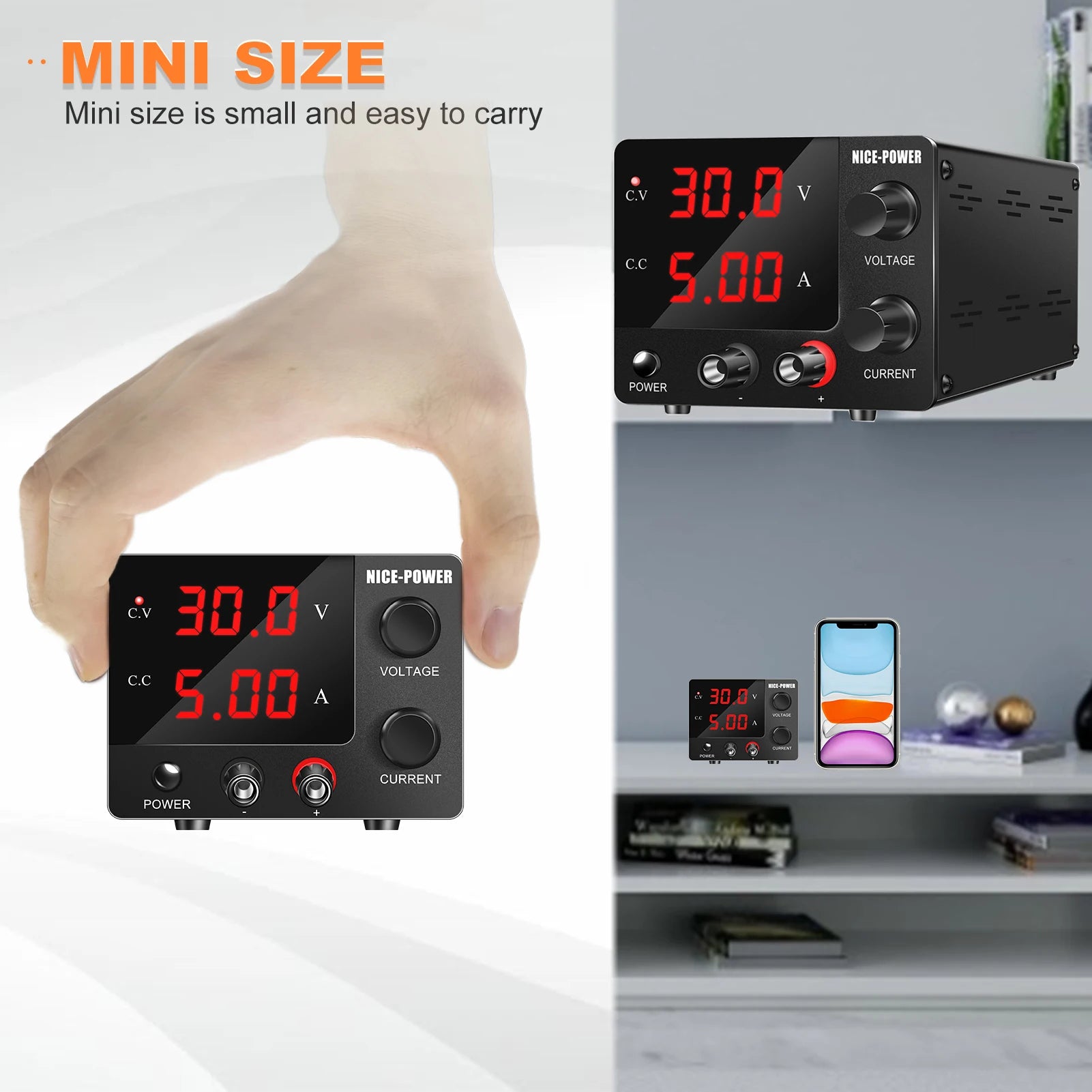 NICE-POWER DC Lab Power Supply 30V 60V 120V Adjustable Source For Phone Repair 24V 48V Switching Power Supply Battery Charging.