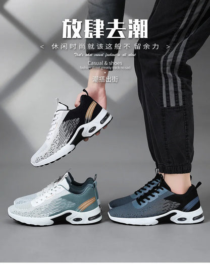 Plus Size 39-45 Shoes for Men Spirng Autumn Fashion Soft Sole Sports Casual Style Running Shoes Lace Up Comfortable Sneakers.