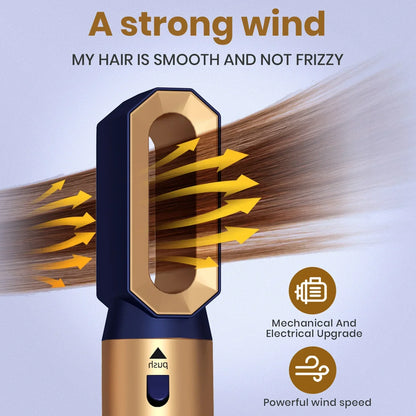 New 5 In1 Multi Hair Straightener Hair Styler Curling Iron Hair Dryer With Hair Brush Hairdryer For Hair Dryer Hair Multi Style.