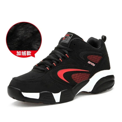 Winter Warm Couple Casual Sneakers Fashion Leather Outdoor Sport Running Tenis Men Non-slip Big Size 48 Trainer Men’s Snow Shoes