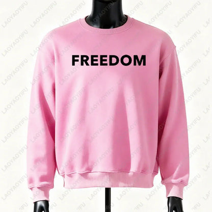 FREEDOM Charlie Kirk Sweatshirt Unisex Free Speech Patriotic Love America Sweatshirt Hoodie Republican Unisex Hooded Sweatshirt.