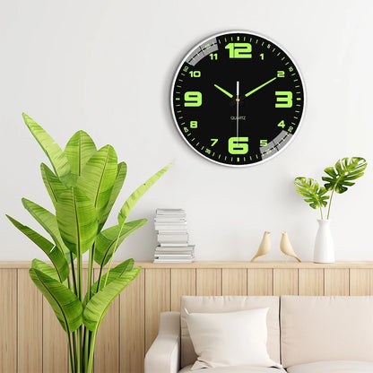 20,3 cm große, im Dunkeln leuchtende Uhren, leuchtende Wanduhr, geräuschlos leuchtende Wanduhren für Wohnzimmer, Schlafzimmer, Küche, Büro und Schule