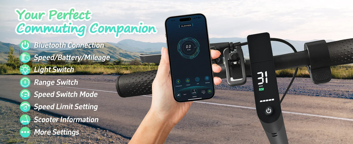 AOVOPRO AP07 Electric Scooter 600W Instantaneous Maximum Power 31KM/H 36V10.5Ah 35KM with Turn Signal Shock Absorption EScooter.