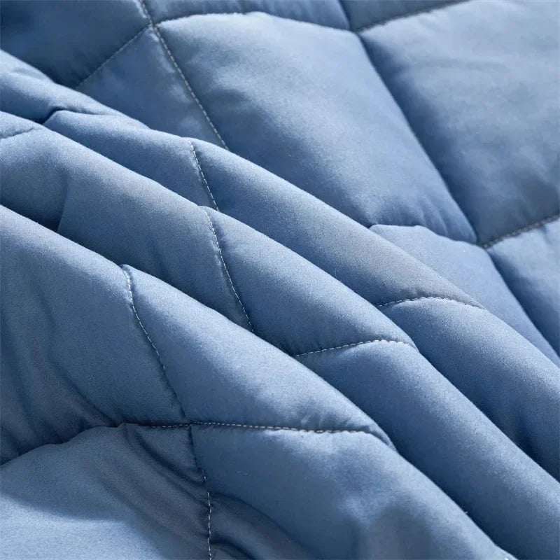 Breathable Quilted Mattress Protector with Soybean Fiber Padding Hypoallergenic Skin-Friendly Cover Machine Washable 720° Cover