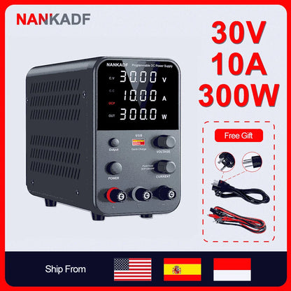 NANKADF Lab Bench Power Supply 30V 10A Switching Power Supply Unit 30V 5A  Adjustable Source 60V 5A Voltage Stabilizer 120V 3A