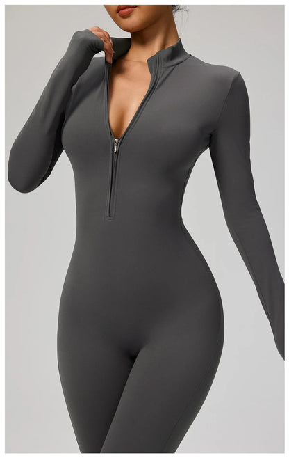 Tianyi High-Intensity Fitness Long-Sleeve Yoga Bodysuit Sensation Tight-Fitting Sportswear for Women Made in China