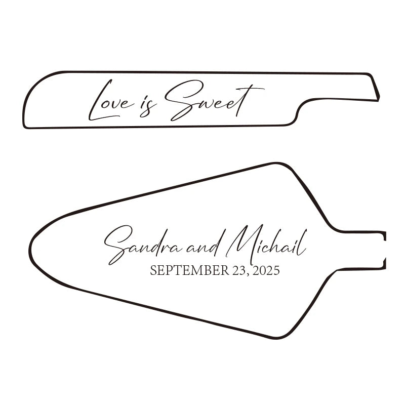 Personalised Wedding Cake Knife Shovel Custom Bride Gift Gold/Silver Cutting Server Set Engraved Birthday Party Cake Dinner Deco.