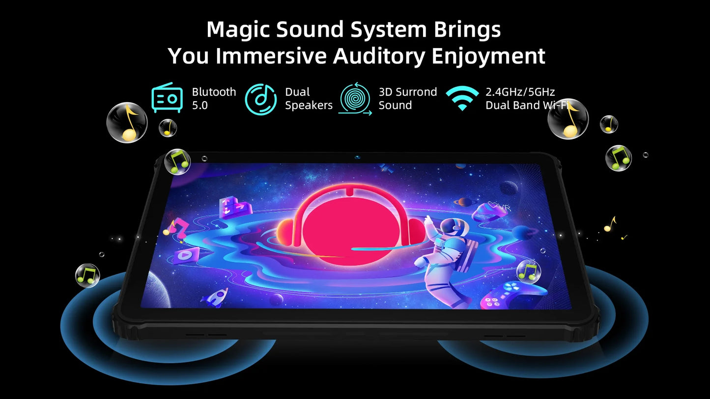 BMAX tablet I10S Pro Three-proof tablet Max14GB Memory(6GB+8GB) 128GB Storage Android 14 UNISOC T616 ARM Mail G57 4G Full Netcom