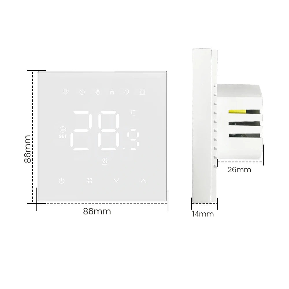 AVATTO Tuya WiFi Matter Smart Thermostat WaterGas Electric Floor Heating Temperature Controller For Alexa Google Apple HomeKit