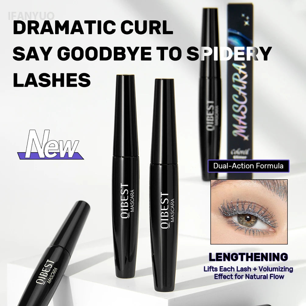 5 Colors Diamond Shimmering Mascara Long Lasting Makeup 3D Volume Eyelashes Curling Glitter Mascara Eye Lash Female Cosmetic.