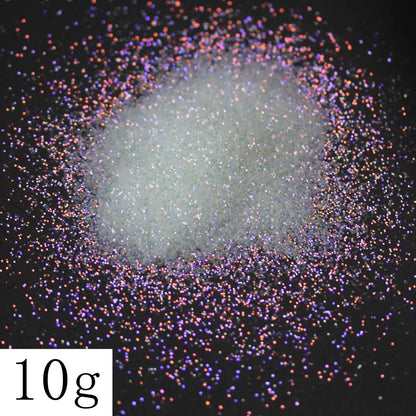 Ultra Fine Colorful Spark - Solvent Resistant White Iridescent Glitter -  - 015 Size, 0.5 mm