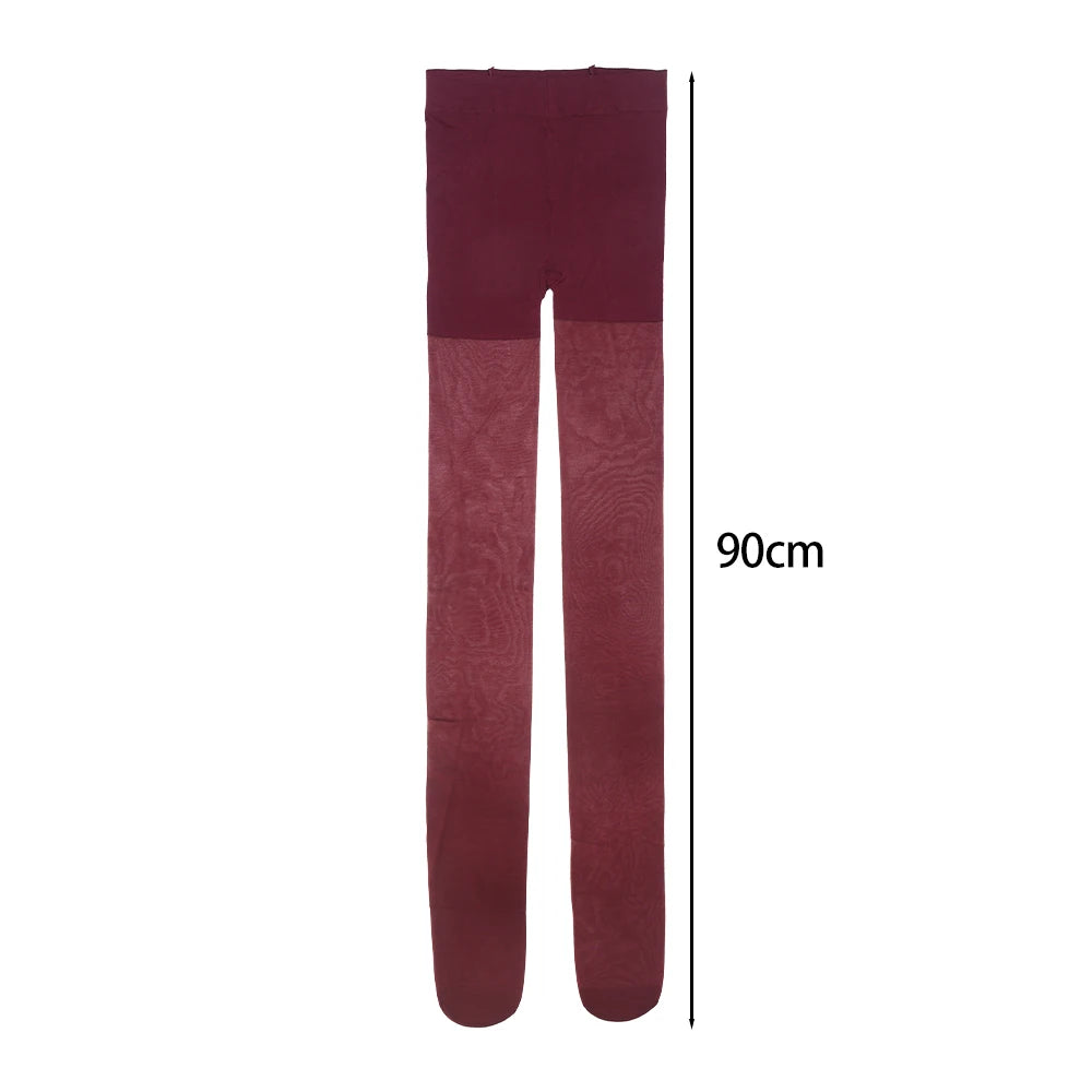 1/2Pcs Sexy Wine Red Stocking Women Girl Burgundy Thin Thick Elastic Tight Vintage Anti-Hooker Comfortable Pantyhose Accessory