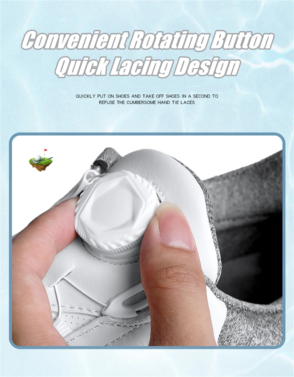 Breathable Luxury Golf Shoes Men Comfortable Outdoor Spikeless Golf Sport Training Sneakers Non-Slip Waterproof Walking Footwear.