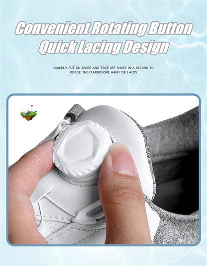 Breathable Luxury Golf Shoes Men Comfortable Outdoor Spikeless Golf Sport Training Sneakers Non-Slip Waterproof Walking Footwear.