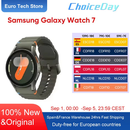 Smartwatch Samsung Galaxy Watch 7 Bluetooth 5.3 40/44mm 1.3'' Super AMOLED Screen Health Monitor Samsung Wear OS GPS.