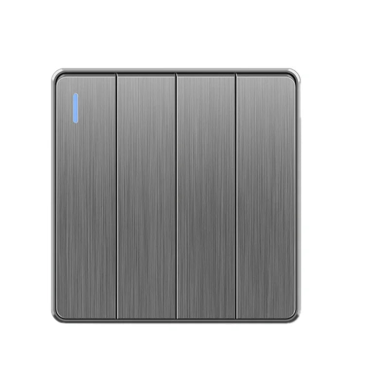 Große Neigungssteckdose im nordischen Stil, grau, 13 A, elektrische Schaltersteckdose nach britischem Standard, universelle Wand-Doppelsteckdose mit USB-Anschluss 2,1 A