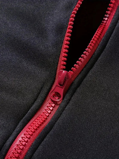 2025 New Arrival Men's Bushido Print Hoodie Sweatpants High Quality Male Outdoor Casual Sport Jogging Suit Motorcycle Zip Outfit.