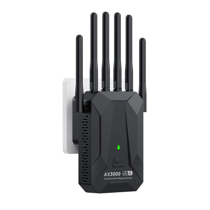 WiFi 6 AX3000 Wireless Repeater Dual Band 2.4GHz 5GHz 802.11AX Wi-Fi 6 Extender Amplifier WPS Router Long Range Signal Booster.