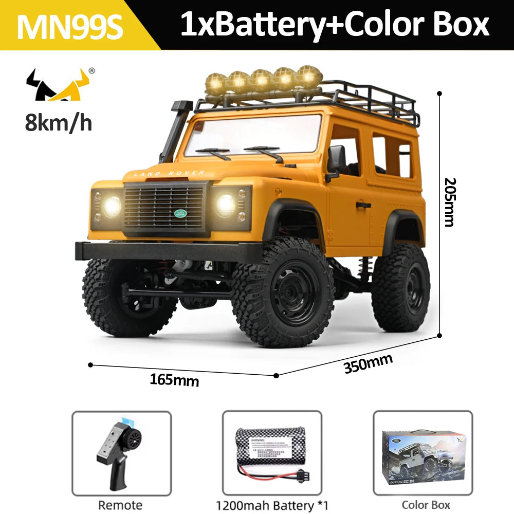 1/12 MN99s Rc Car MN Model 2.4G RTR Remote Control 4WD Off-road Climbing Crawler Defender Pickup Truck Toys for Children
