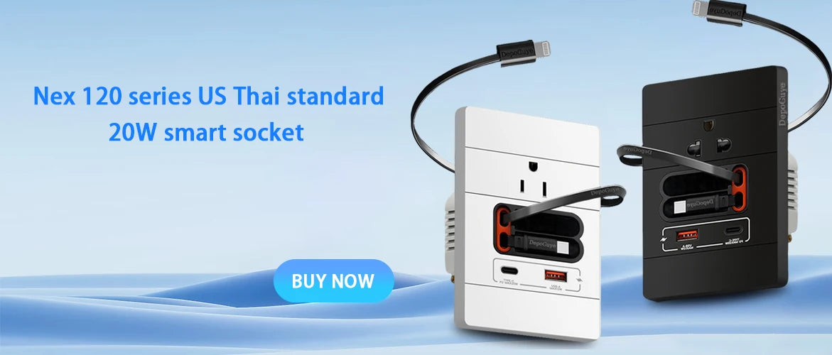 EU Universal 20W USB C Smart Steckdose Panel mit Dual Typ-C Schnellladeanschlüssen Steckdose, Handy-Lade-Typ-C-Buchse.