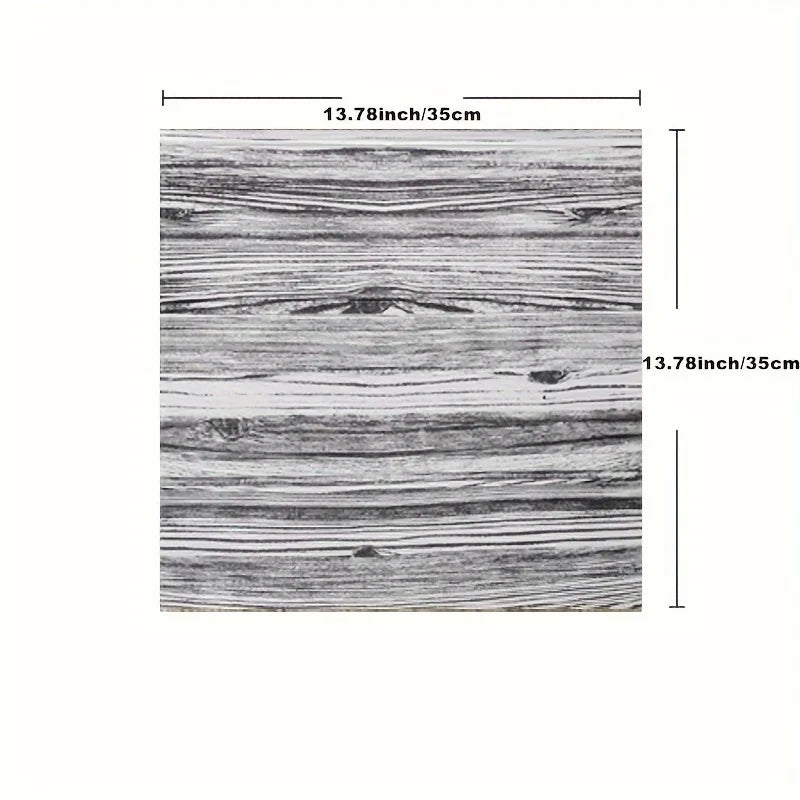 3D wall sticker wood grain foam self-adhesive DIY 35X35cm waterproof and moisture-proof ceiling bedroom kitchen wallpaper