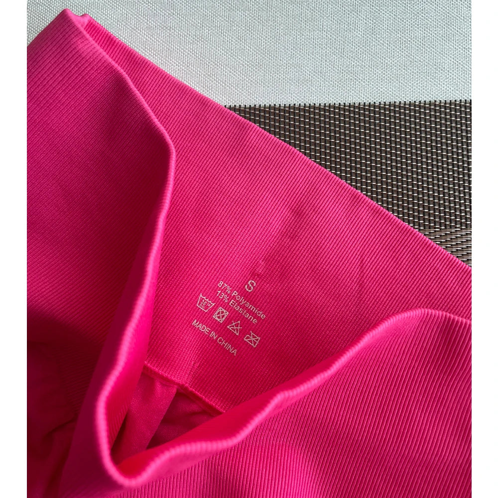 TKITK Solid Leggings Women Seamless Sports  Scrunch Bum Tights cycling shark pants Yoga shorts Gym navigation nv Workout wear.