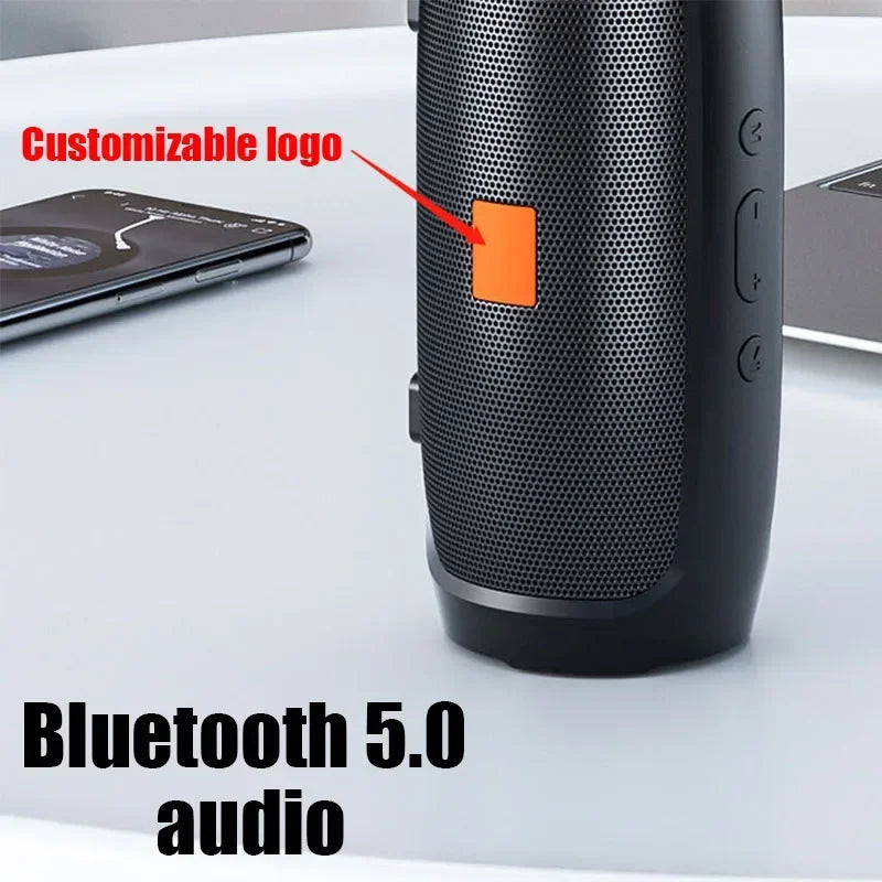 Portable Subwoofer Bluetooth Speakers Outdoor Stereo Surround Waterproof Loudspeaker Wireless Sound Box Support FM Radio TF Card.