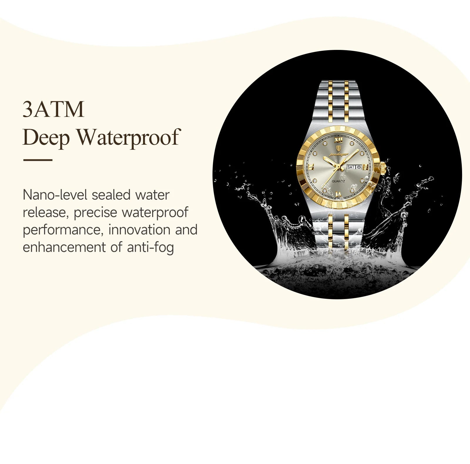 POEDAGAR Luxury Original Ladies Watch Luminous Waterproof Week Date Woman Wristwatch Stainless Steel Women Quartz Watches Female.