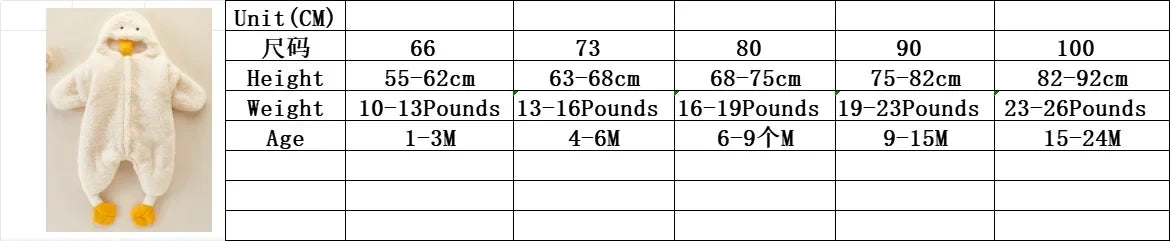 2024 Babys Neugeborene Mädchen Jungen Kleidung Ente & süßes Design Body & Einteiler gepolstert für Babys Strampler 5-Tage-Versand Hoodies.